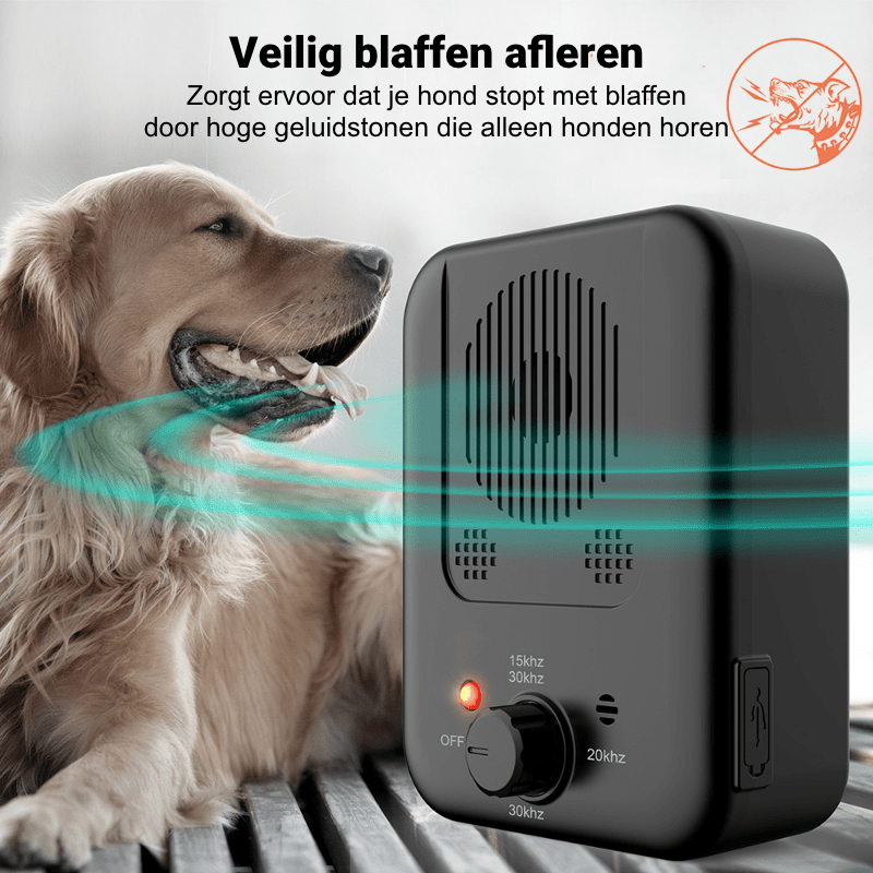 Anti - Blaf Apparaat - Blaffen Afleren met Ultrasoon Geluid - HappyDiertjes.nl