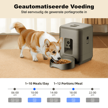 Automatische Voederbak voor honden en katten | Met WiFi | Inclusief app - HappyDiertjes.nl