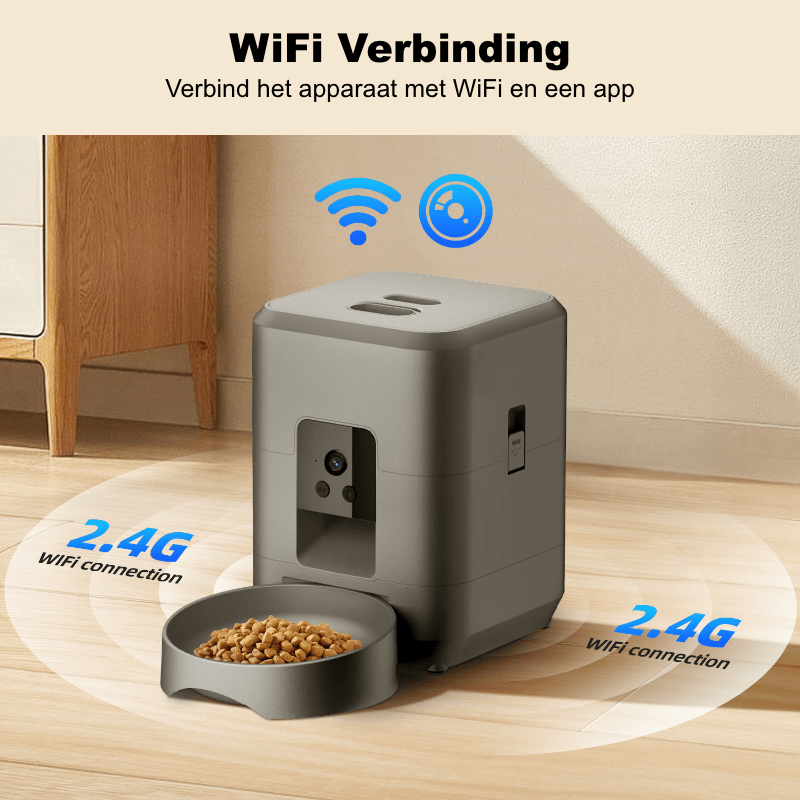 Automatische Voederbak voor honden en katten | Met WiFi | Inclusief app - HappyDiertjes.nl