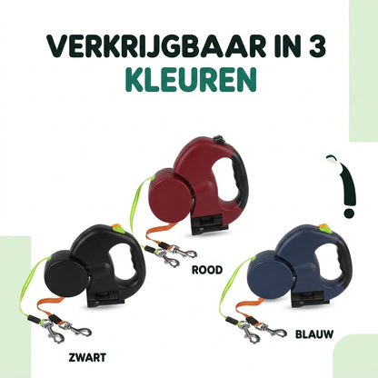 Verkrijgbaar in zwart, rood en blauw