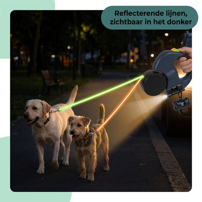 Reflecterende lijnen, zichtbaar in het donker