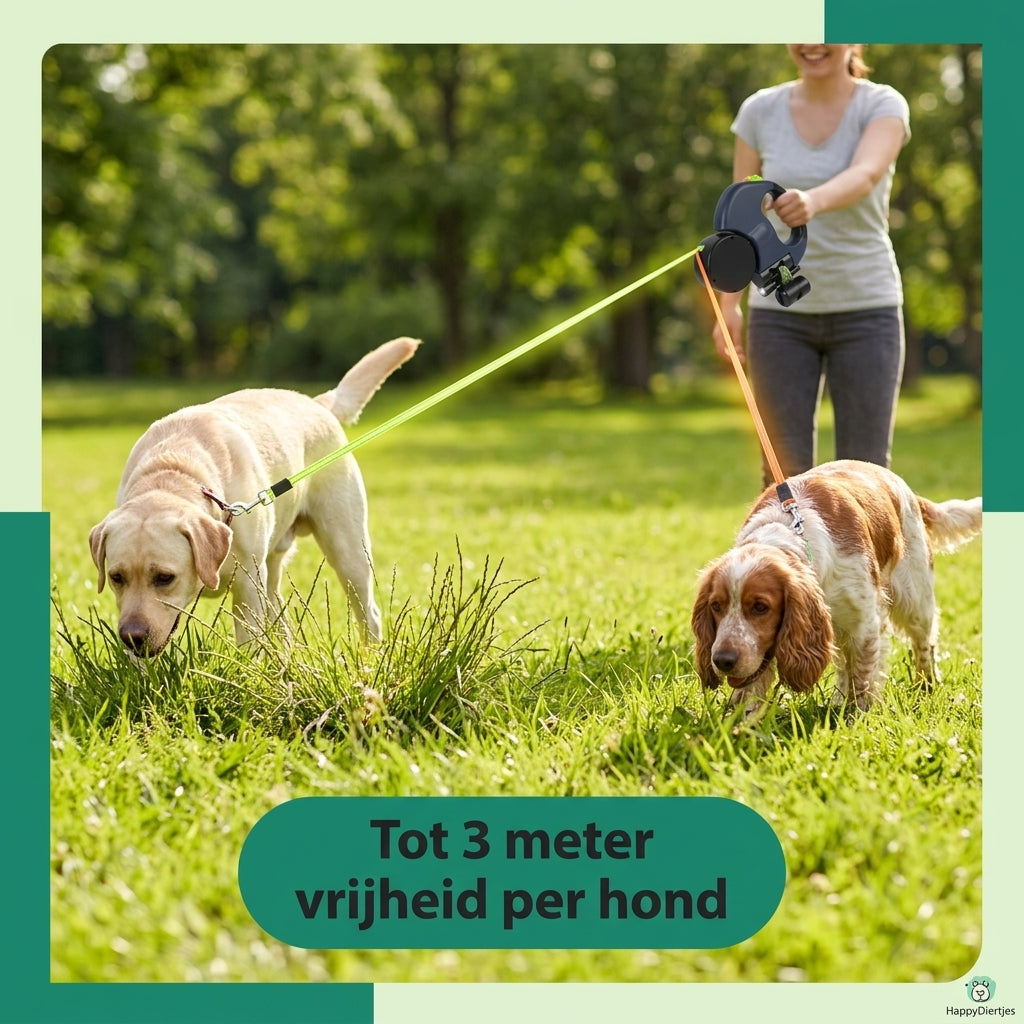 Tot 3 meter vrijheid per hond