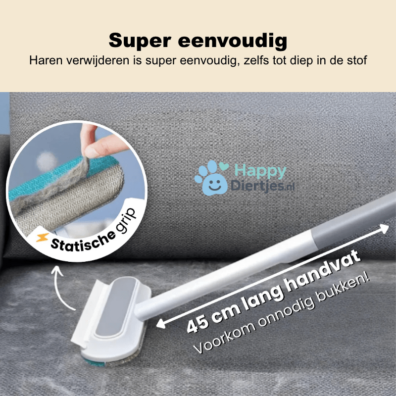 FurErase Pro™ | Haar Verwijder Stick | 3 - in - 1 Huisdierhaar Verwijderaar - HappyDiertjes.nl