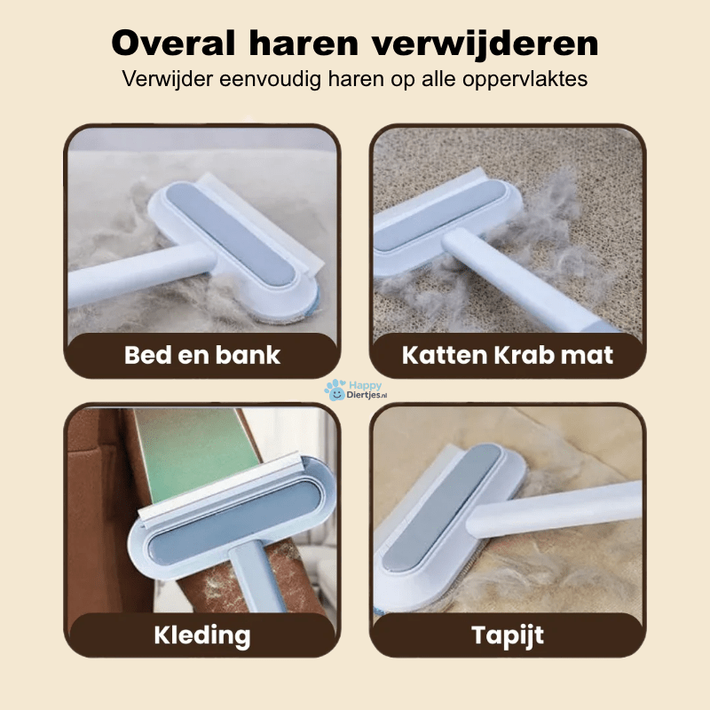 FurErase Pro™ | Haar Verwijder Stick | 3 - in - 1 Huisdierhaar Verwijderaar - HappyDiertjes.nl