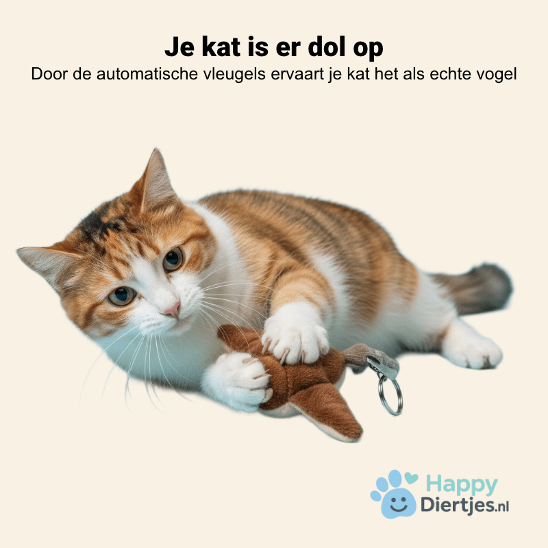 Interactieve Vogel Met Bewegende Vleugels - HappyDiertjes.nl