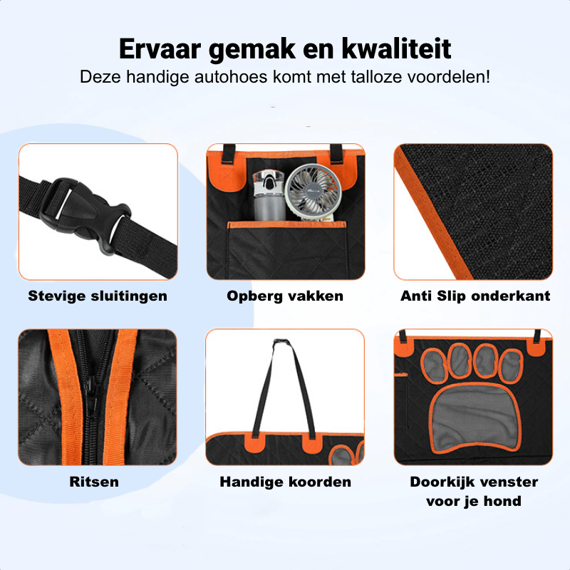 Luxe Waterbestendige Autohoes voor Huisdieren - HappyDiertjes.nl