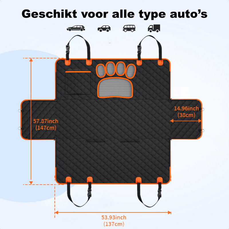 Luxe Waterbestendige Autohoes voor Huisdieren - HappyDiertjes.nl