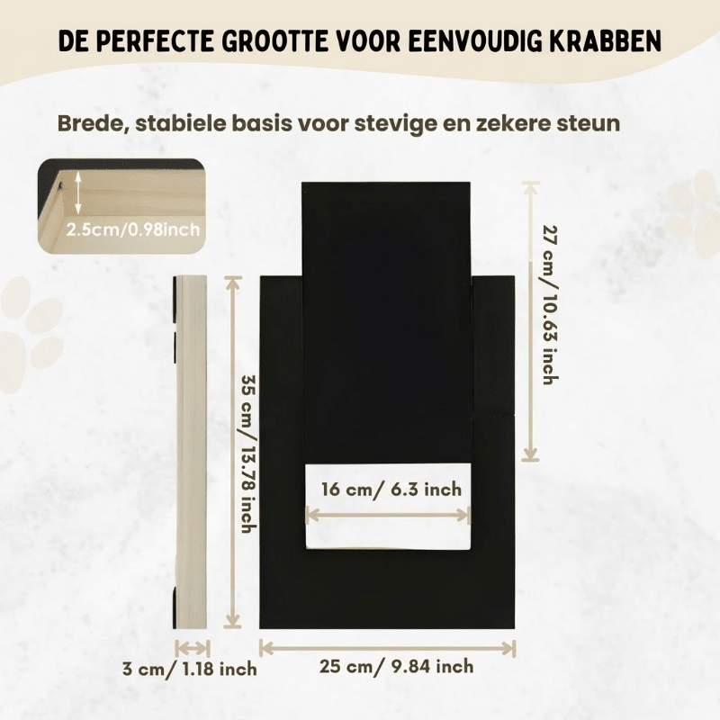 Nagelvijl Plank | Krab plank voor Honden – Stressvrij Nagels Vijlen Zonder Knippen - HappyDiertjes.nl