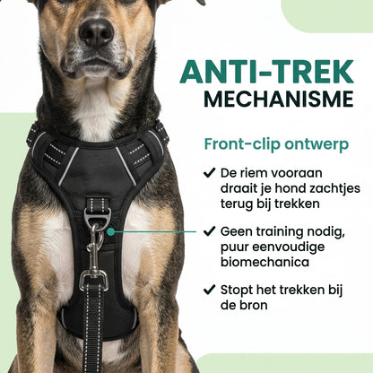 Anti-trek mechanisme: de front-clip stopt het trekken bij de bron