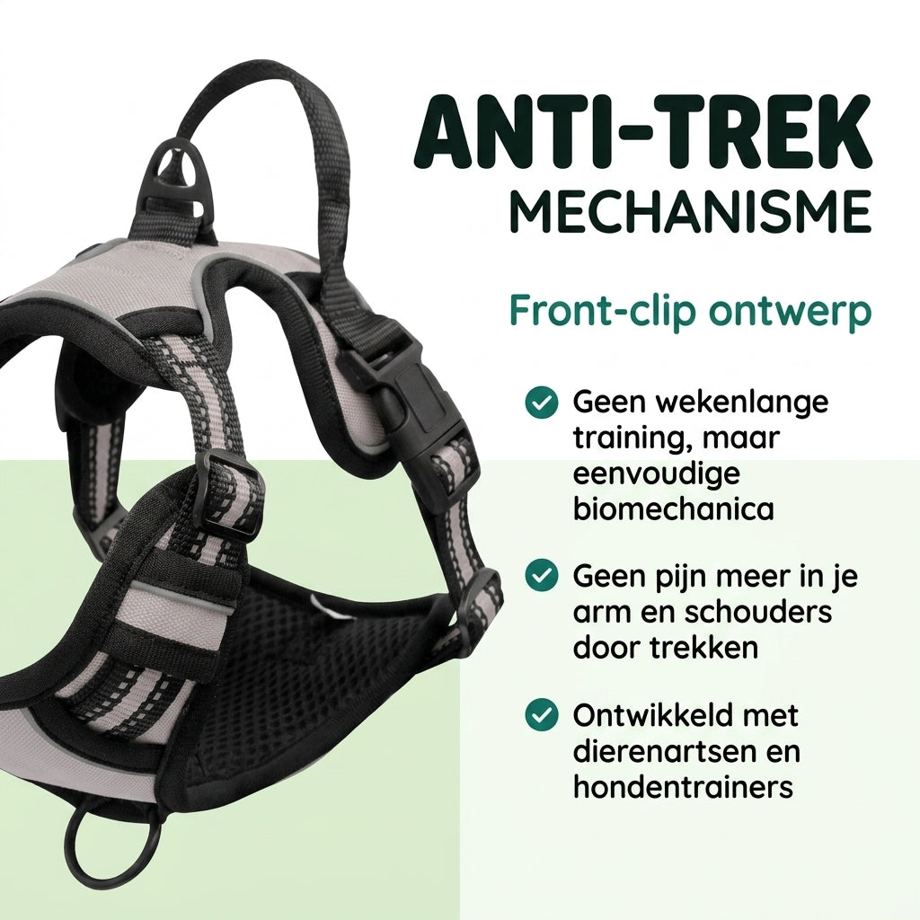 Anti-trek mechanisme met front-clip ontwerp