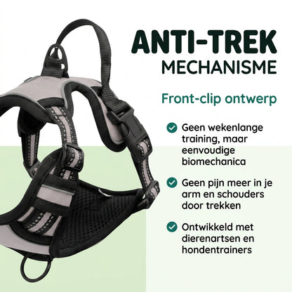 Anti-trek mechanisme met front-clip ontwerp