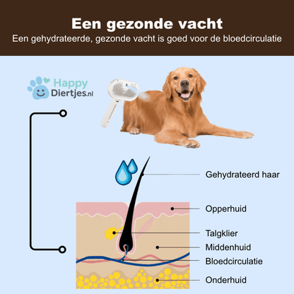 SteamPro | Professionele Vachtverzorgings Borstel voor Huisdieren - HappyDiertjes.nl