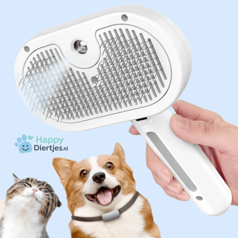SteamPro | Professionele Vachtverzorgings Borstel voor Huisdieren - HappyDiertjes.nl