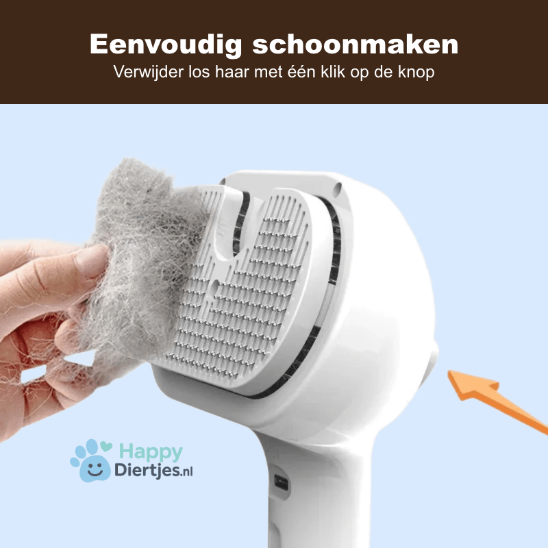 SteamPro | Professionele Vachtverzorgings Borstel voor Huisdieren - HappyDiertjes.nl