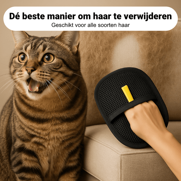 VachtMagneet - haar verwijder handschoenen - HappyDiertjes.nl