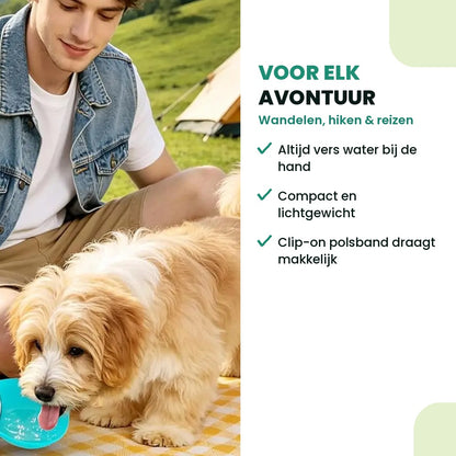 Reisdrinkfles voor honden, ideaal voor wandelen hiken en reizen